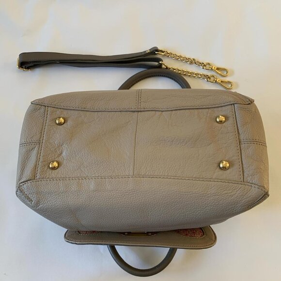 Emma Fox two-tone leather satchel - Picture 4 of 8